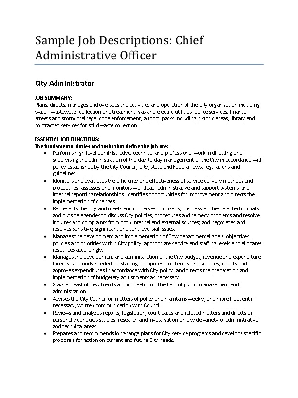public administrator duties